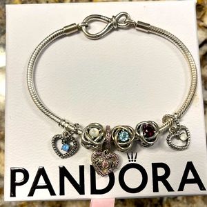 Pandora bracelet and charms